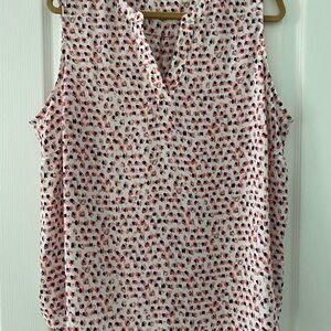 Adrianna Papell Floral Print Sleeveless Blouse